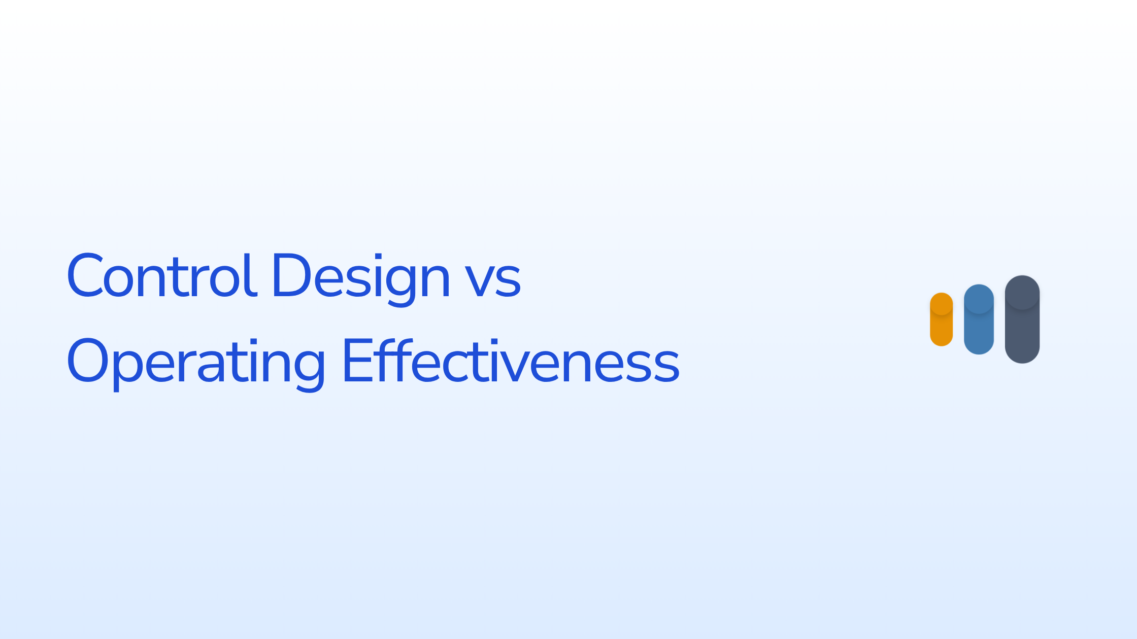 Control Design vs Operating Effectiveness